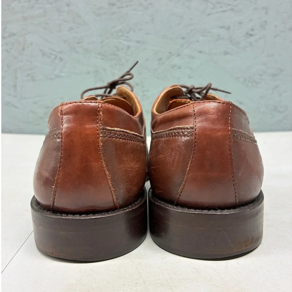 Pitti Shoes Firenze Cap Toe Derby Shoes Mens 8.5 M Brown Leather Made In Italy